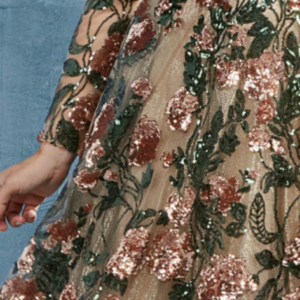 MOTHER OF THE BRIDE Formal WITH LONG SLEEVES EVENING GOWN - Picture 3 of 8
